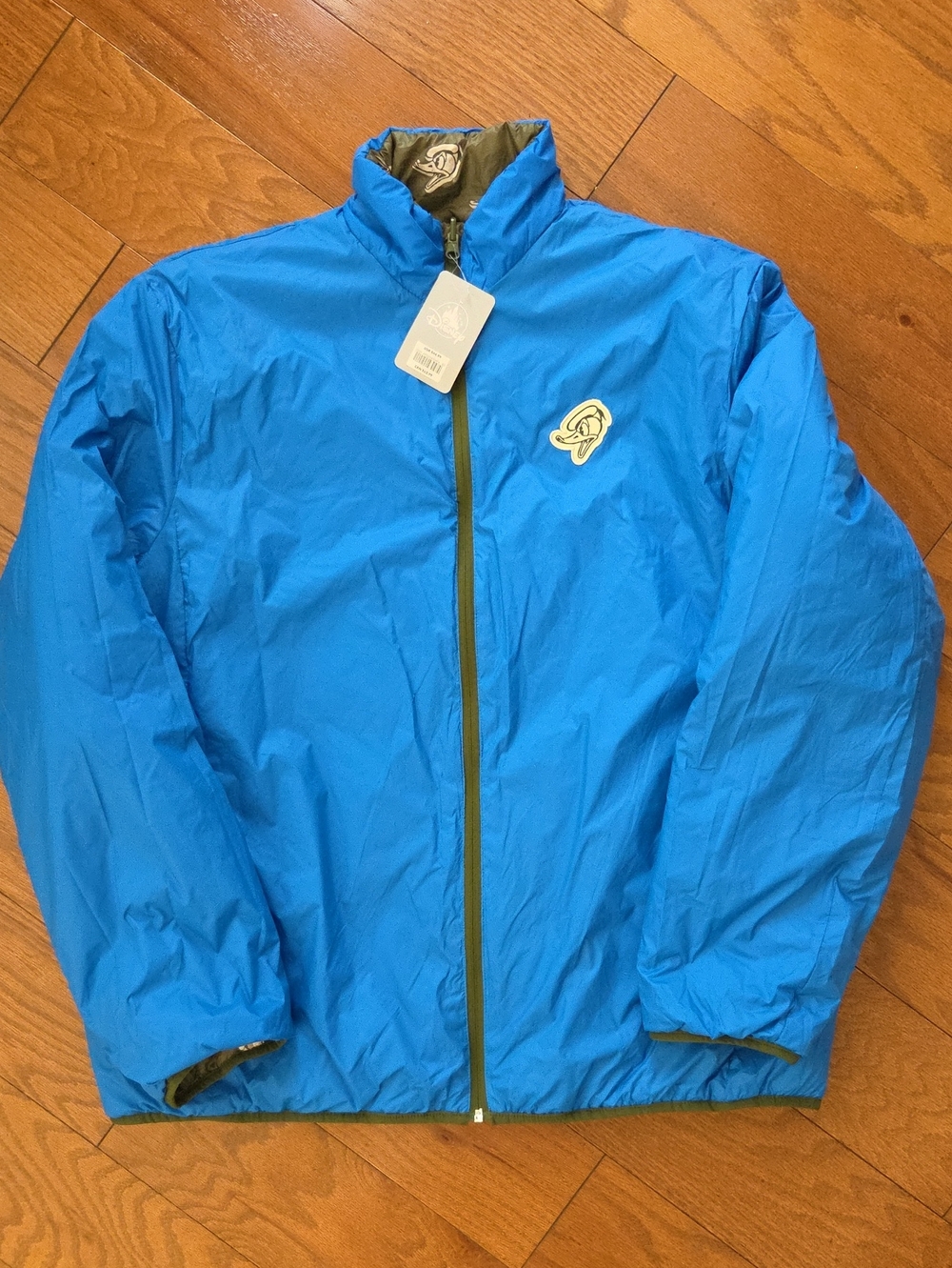 NWT Disney Store Donald Duck Reversible Puffer Jacket XL Unisex